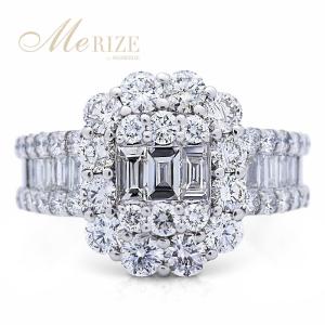 ひろみ　極美品♡プラチナ製 天然ダイヤモンド 1.0カラット パヴェリング 天然 ダイヤ 贅沢 1.0カラット フラワー パヴェ リング K18