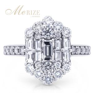 天然 ダイヤ 0.77ct エタニティ パヴェ リング フチあり 指輪 K18