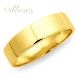 ユニセックス 幅広 平打ち フラット バンド リング 5.0mm プラチナ