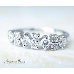 agete（アガット） 美品 K10 ダイヤモンド 0.05ct ハーフエタニティ