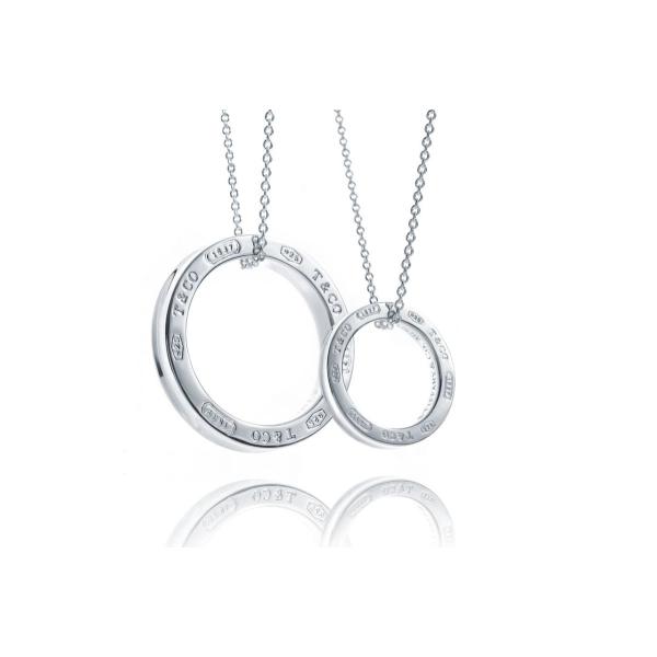 ネックレス　　ティファニー　 TIFFANY＆Co.  1837サークルペンダント(M)(L)　ペア...