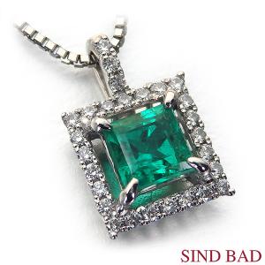 エメラルド 0.446ct プラチナ ペンダント ヘッド 0.4ct up 0.4カラット アップ 5月誕生石｜jewelry-sindbad