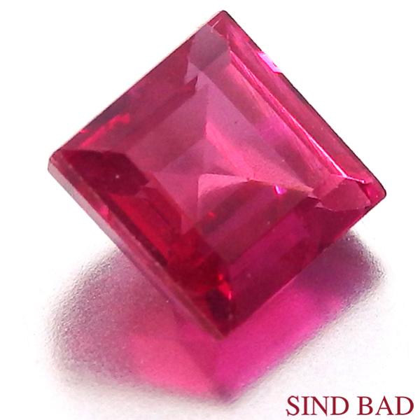 ルビー 0.47ct 7月 誕生石 ルビー 0.4ctアップ　スクエア【ペンダント・指輪・ブローチ等...