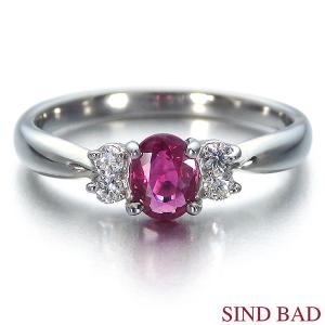 ルビー　プラチナ ダイヤ　リボンリング ルビー リボン リング 指輪 プラチナ 0.409ct ダイヤ 0.078ct 7月