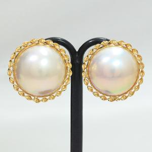 真珠  マベパール イヤリング  18金イエローゴールド(K18YG)   【中古】 ジュエリー 【新品仕上げ済み】 netshop｜jewelry-total