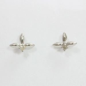 ダイヤモンド 各0.01ct ピアス  14金ホワイトゴールド(K14WG)   【中古】 ジュエリー 【新品仕上げ済み】 netshop｜jewelry-total