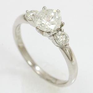 リング I/I2/F  ダイヤモンド 0.85ct 計0.28ct リング 12号 プラチナ(Pt900)   【中古】ジュエリー 【新品仕上げ済み】 netshop｜jewelry-total