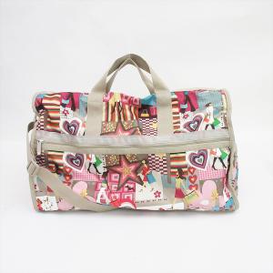 LeSportsac（レスポートサック） 2WAYバッグ ボストン ハンド ショルダー ベージュ×マルチカラー ナイロン/ 【ブランドバッグ】【中古】nb netshop