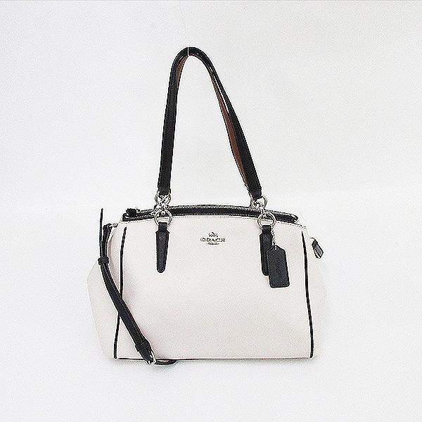 COACH(コーチ)  2WAY/ショルダーバッグ/トートバッグ F57485 白 ホワイト レザー...