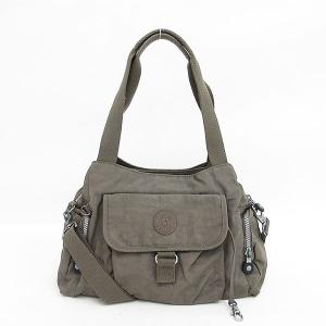 Kipling(キプリング)  2WAY/ショルダー ハンド バッグ  カーキ系 ナイロン/ 【ブランドバッグ】【中古】nb netshop｜jewelry-total