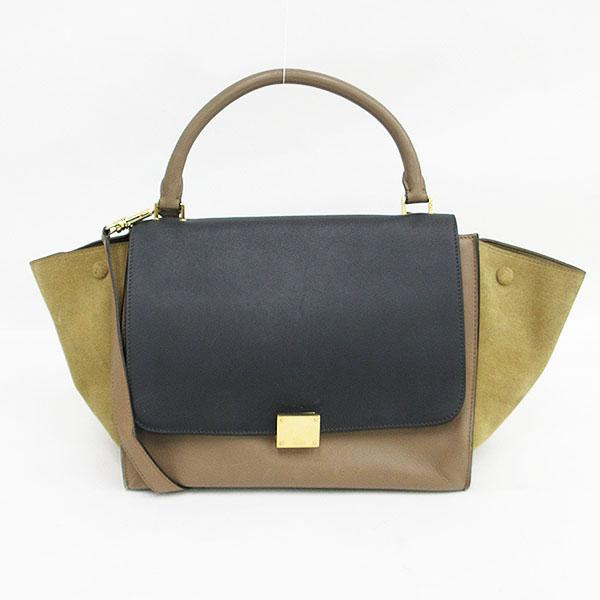 CELINE(セリーヌ) トラペーズ 2WAYバッグ ハンド　ショルダー  マルチカラー レザー/ス...