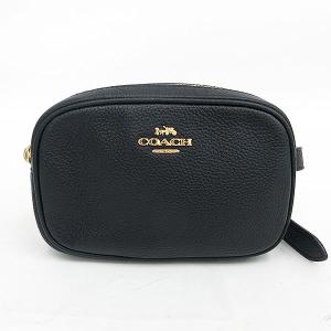 COACH(コーチ)  ウエストポーチ 39938 黒 ブラック レザー 【ブランド小物】  【中古】 netshop｜jewelry-total