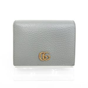 GUCCI グッチ 三つ折り財布 GGマーモント レザー レッド