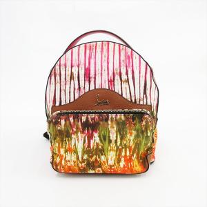 Christian Louboutin（クリスチャンルブタン） 総柄 バックルビ スモール リュック マルチカラー キャンバス×レザー【ブランドバッグ】 【中古】 netshop