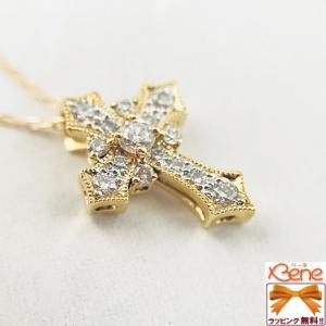 【日本全国送料＆ラッピング無料♪】K18 ダイヤモンド クロスネックレス｜jewelry-watch-bene
