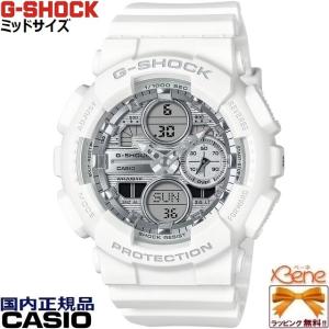 '24-4 正規新品 ミッドサイズ ラウンド アナデジ クオーツ ISLAND VACATION CASIO G-SHOCK ホワイト シルバー GMA-S140VA-7AJF｜jewelry-watch-bene