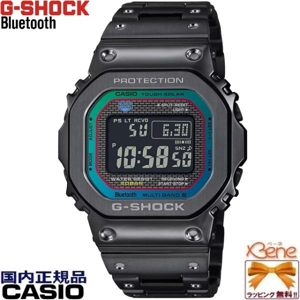 &apos;23-10 CASIO G-SHOCK フルメタル スクエア 反転デジタル タフソーラー電波 Bl...