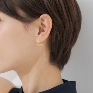 フープピアス シルバー ゴールド 両耳用 フー...の詳細画像2