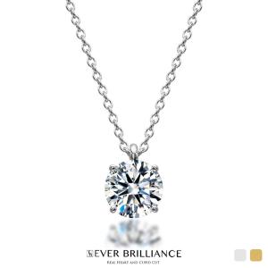 ネックレス レディース EVER BRILLIANCEカットジルコニア ネックレス ダイヤモンド cz 一粒 チェーン プラチナ ゴールド ギフト 送料無料 ギフト