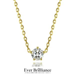 《2カラー》0.25カラット EVER BRILLIANCEカットジルコニア ネックレス ギフト キュービックジルコニア プラチナ ゴールド K18 18K 18金 彼女｜jewelrycastle