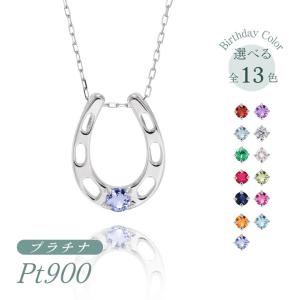 プラチナ タンザナイト ペンダント ネックレス 12月誕生石 ホースシュー｜jewelrycraft-aqua