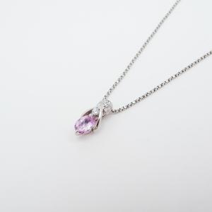 ポーラ インペリアルトパーズ ダイヤモンド ペンダント ネックレス 0.90ct 0.11ct Pt900 ソーティング 付き SAランク｜jewelrygrue