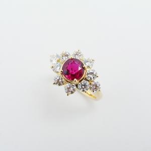 スリランカ産 非加熱サファイア ダイヤモンド リング 11号 3.45ct
