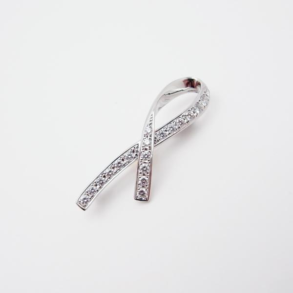 ロイヤルアッシャー ダイヤモンド ブローチ 0.65ct Pt900 SAランク