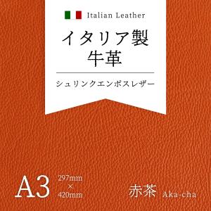 牛革 イタリア製 本革 フルグレイン ナッパレザー ルージュ 赤 レッド