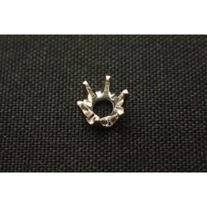 石枠 シャトン プラチナ PT900 彫金 4本爪 2分用 0．1ct