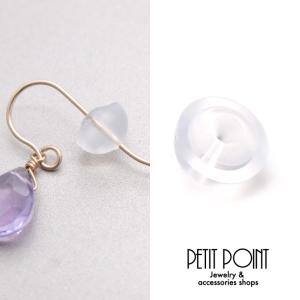 シリコンキャッチ　バラ売り　直径約5.5ｍｍ×厚み約4ｍｍ（１個＝片耳分）