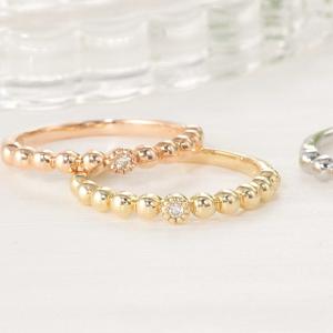 courreges（クレージュ） courreges 3P カラーストーン ハートモチーフ