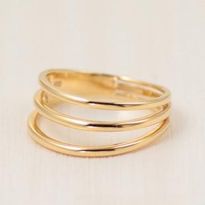 リング ピンキーリング 18金 k18 18k 重ねづけ ゴールド イエロー
