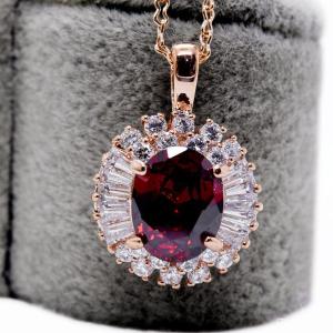 ネックレス レディース スワロフスキー彩石 誕生石 ピンクゴールドK18金RGP｜jewelrysanmi