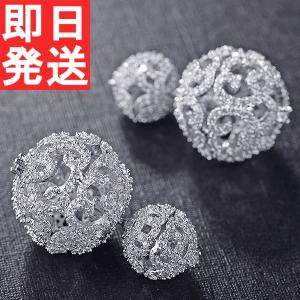 ピアス レディース スワロフスキー 満天星 ボール シルバー アクセサリー　｜jewelrysanmi