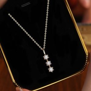 SWAROVSKI（スワロフスキー） ネックレス CZダイヤモンド 3連 トリプル