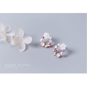 ピアス レディース 本貝 高級 花 さくら 桜...の詳細画像5