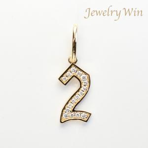 ペンダントトップ K18 ダイヤ付 (Type-No.2) 父の日｜jewelrywin