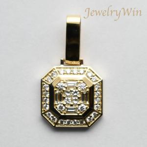 ペンダントトップ K18 ダイヤ付 (Type-OC) 大 父の日｜jewelrywin