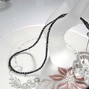 新品K18WG ブラックダイヤモンド 30カラット AAA ネックレス ブラック