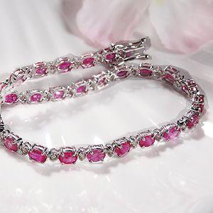 K18WG ルビー ダイヤモンド ブレスレット 4ctup ジュエリー　アクセサリー　ギフト　プレゼ...
