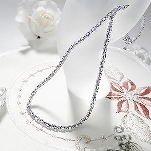 新品k18WG ペンダント ネックレス タンザナイト ダイヤモンド カラー