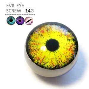 ボディピアス パーツ 14G イービルアイスクリュー 目玉 スペア キャッチ 耳ピアス 軟骨ピアス 舌ピアス 交換用 止め具 ハロウィーン 爆買