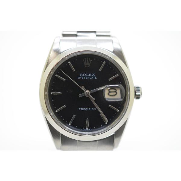 ROLEX ロレックス 6694 手巻き 文字盤再生ブラック オーバーホール済み リューズチューブ交...