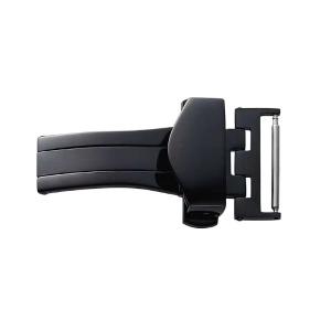 Dバックル 腕時計ベルト BAMBI バンビ レザーバックル ステンレススチール ブラック ZB0008 18mm 20mm 22mm 送料無料