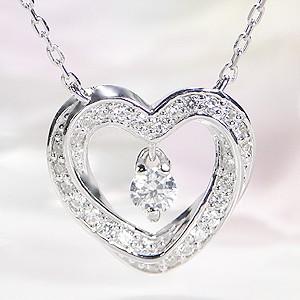 K18WG PG YG 【0.20ct】ゴールド ダイヤモンド ネックレス ペンダント ハート メビウス Hカラークラス/SIクラス 0.2ct オープンハート 可愛い jdp0066