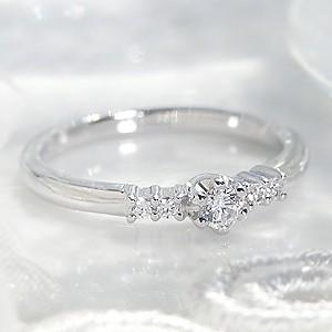 Jeweluce K18 PG/WG/YG 0.10ct ダイヤモンド ピンキー リング 選べる  
