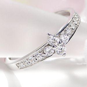 Jeweluce ダイヤモンド リング プラチナ pt950 0.30ctUP フラワー 花 