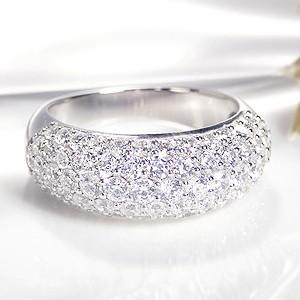 Jeweluce ダイヤモンド リング プラチナ pt950 2.0ct パヴェ ダイヤ 