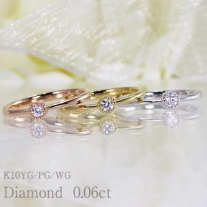 Jeweluce（ジュエルーチェ） 0.06ct ダイヤモンド リング K18YG/PG/WG